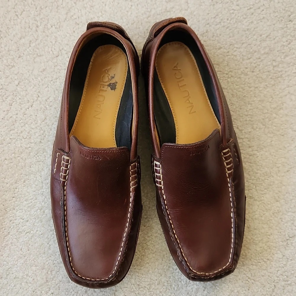 NAUTICA Mens Brown Driving Loafers Shoe Size 11.5